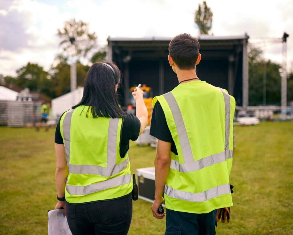 Crew setting up special effects at an outdoor venue | Special Effects Company in Dubai, UAE | Upshot SFX