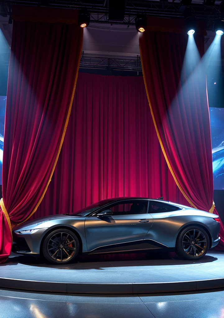 Curtains being dropped to reveal a car at a car launch event in Dubai, UAE | Kabuki Drop | Upshot SFX