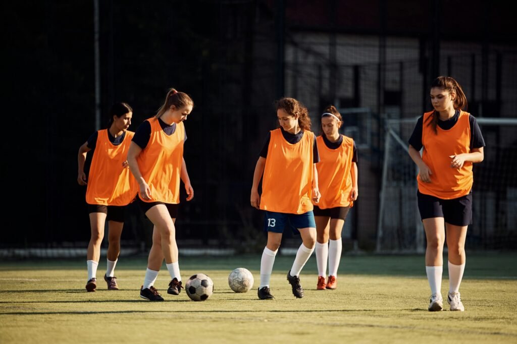 Female soccer players having sports training at the stadium | Special effects for Sports Events in Dubai, UAE | Upshot SFX